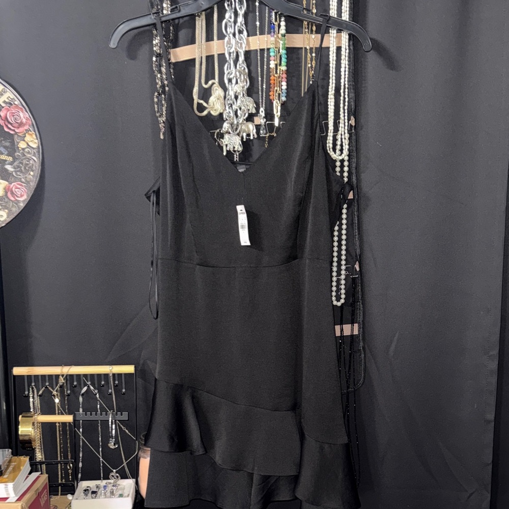 Express Black‎ Ruffled Mini Dress
